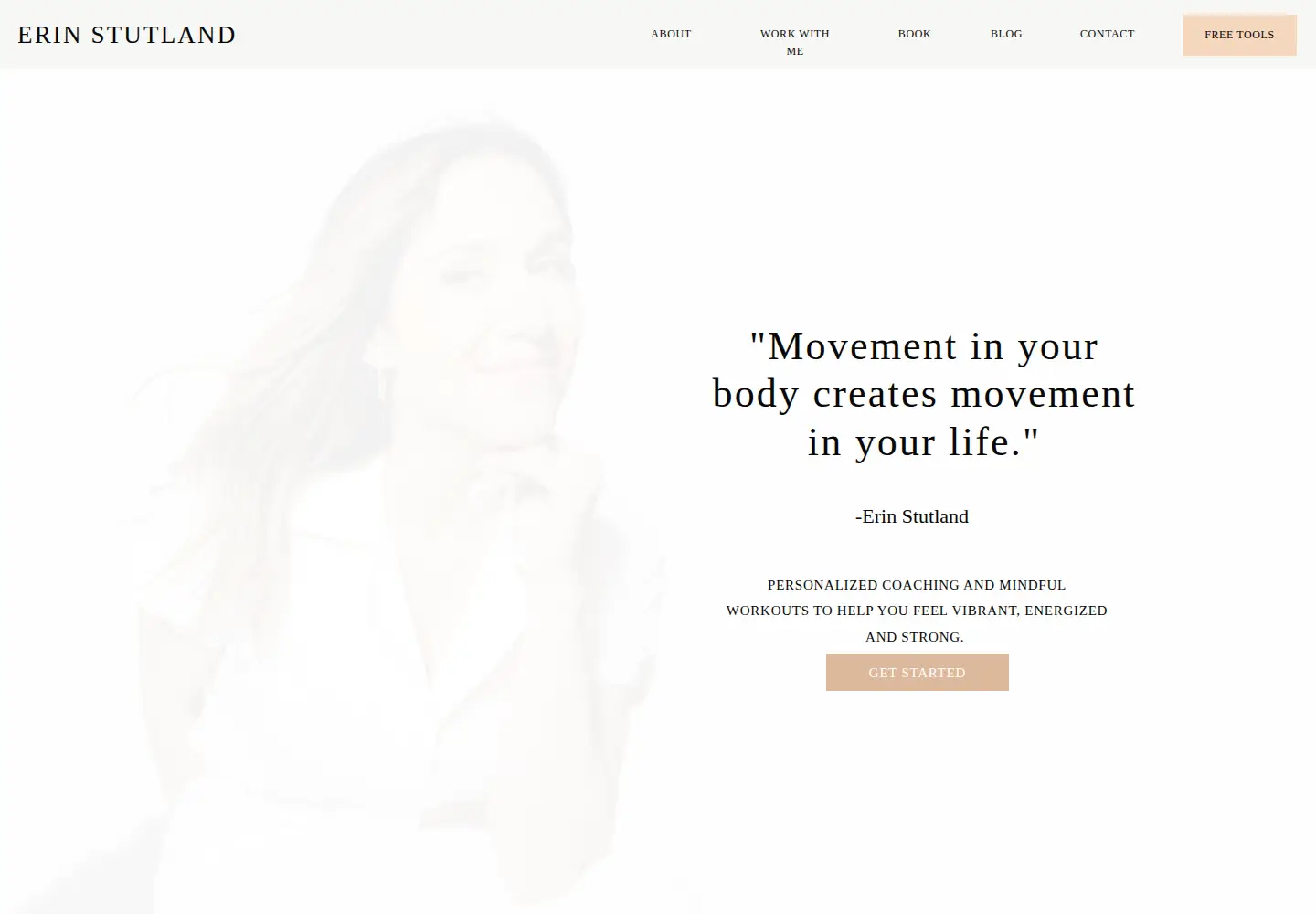 Screenshot of erinstutland.com