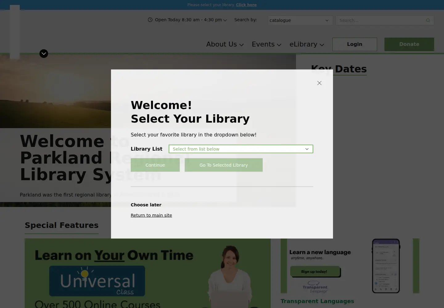 Screenshot of prl.ab.ca