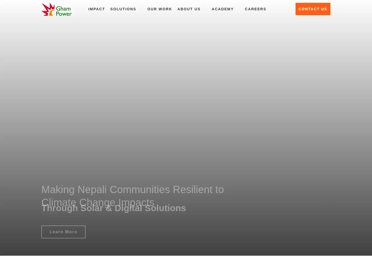 Captured homepage of ghampower.com in the current scan