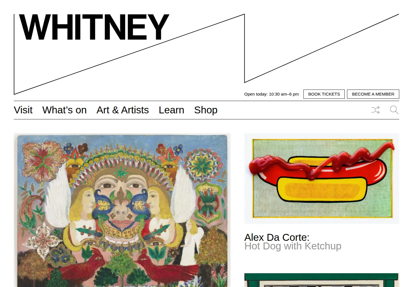 Screenshot of whitney.org