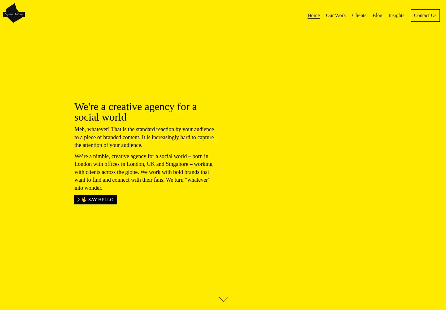 Captured homepage of imperialleisure.com in the current scan