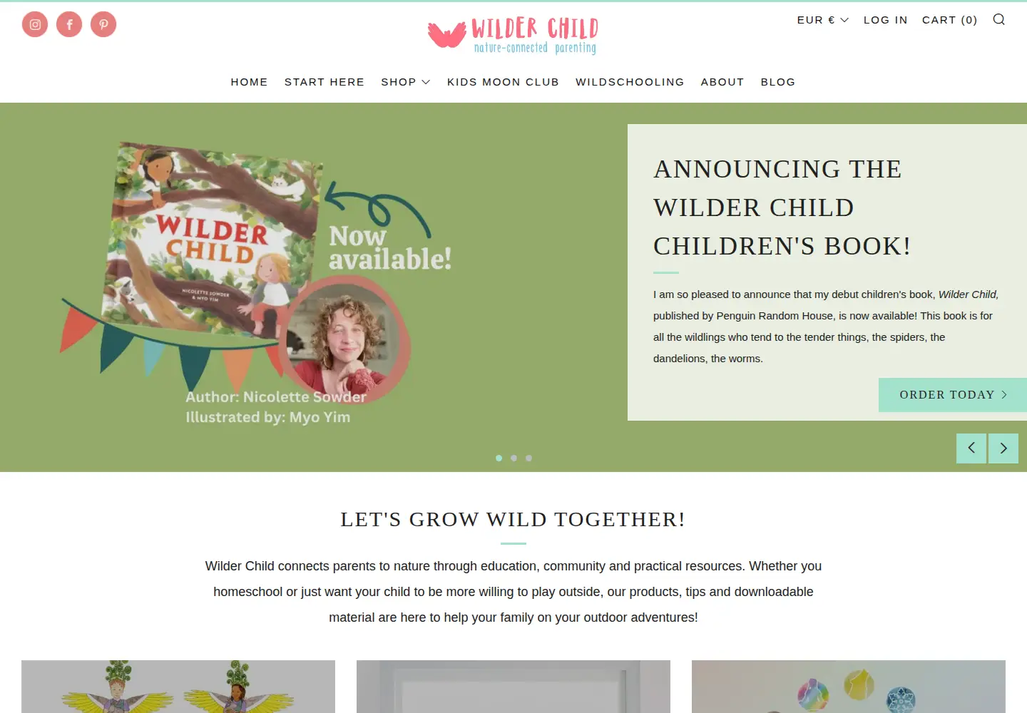 Screenshot of wilderchild.com