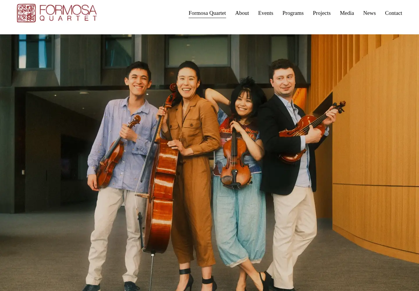 Captured homepage of formosaquartet.com in the current scan