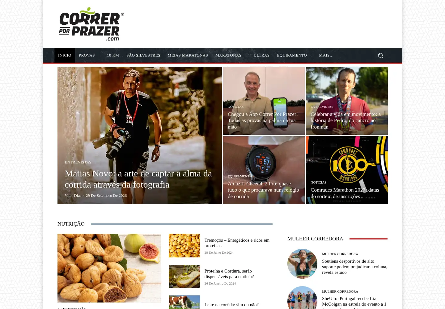 Captured homepage of correrporprazer.com in the current scan