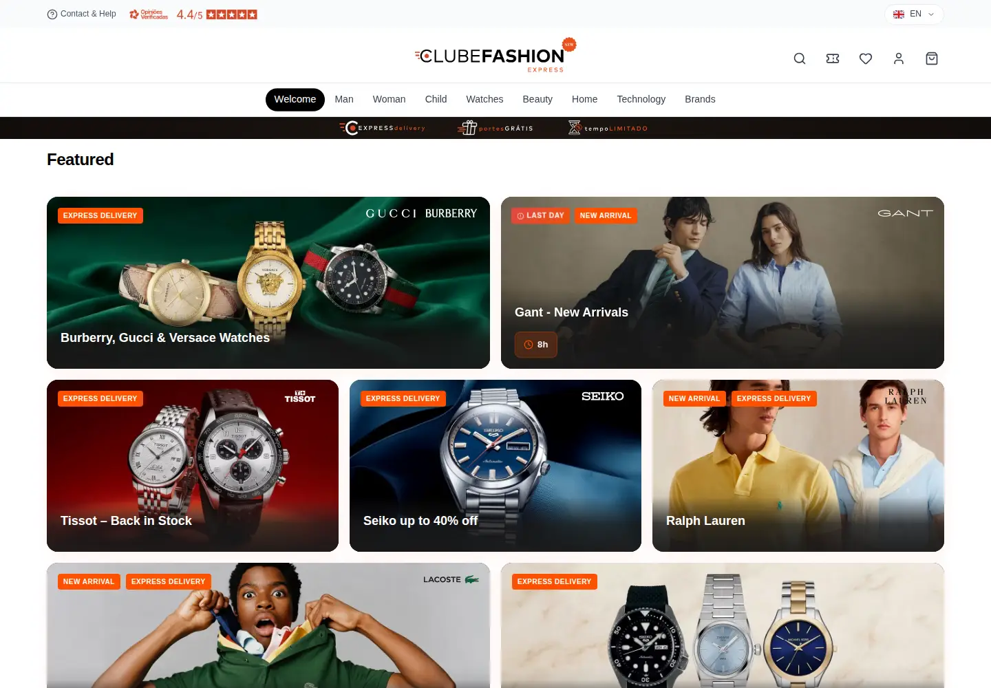 Captured homepage of clubefashion.com in the current scan