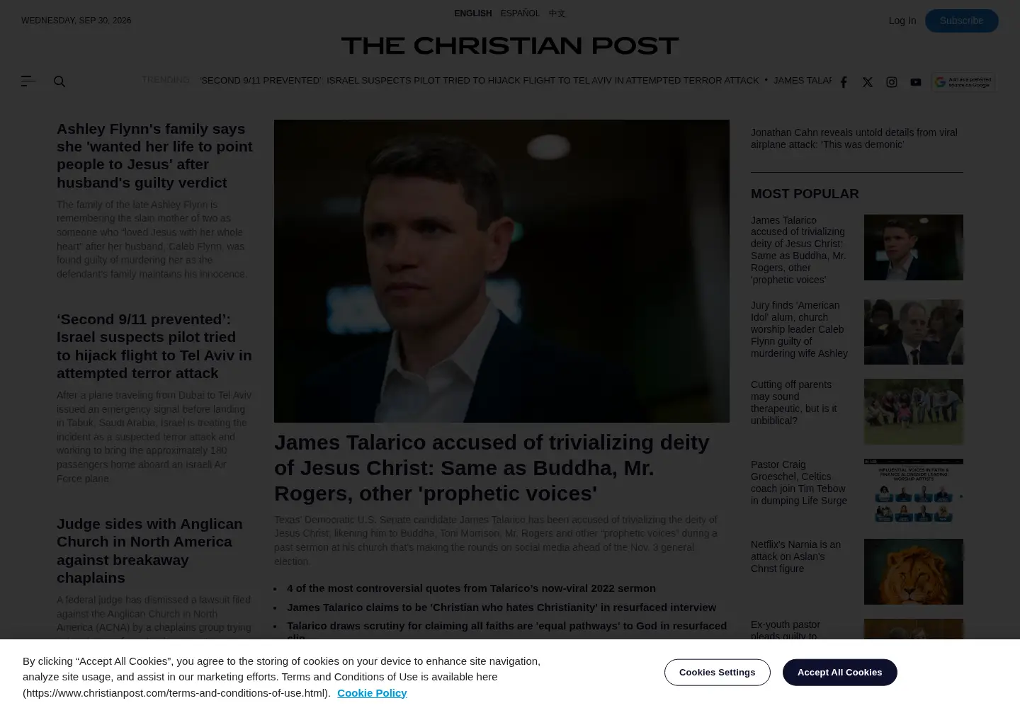 Screenshot of christianpost.com
