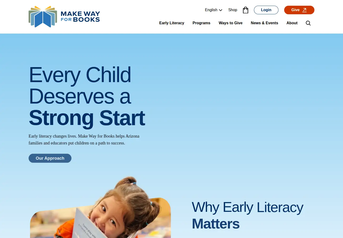 Captured homepage of makewayforbooks.org in the current scan