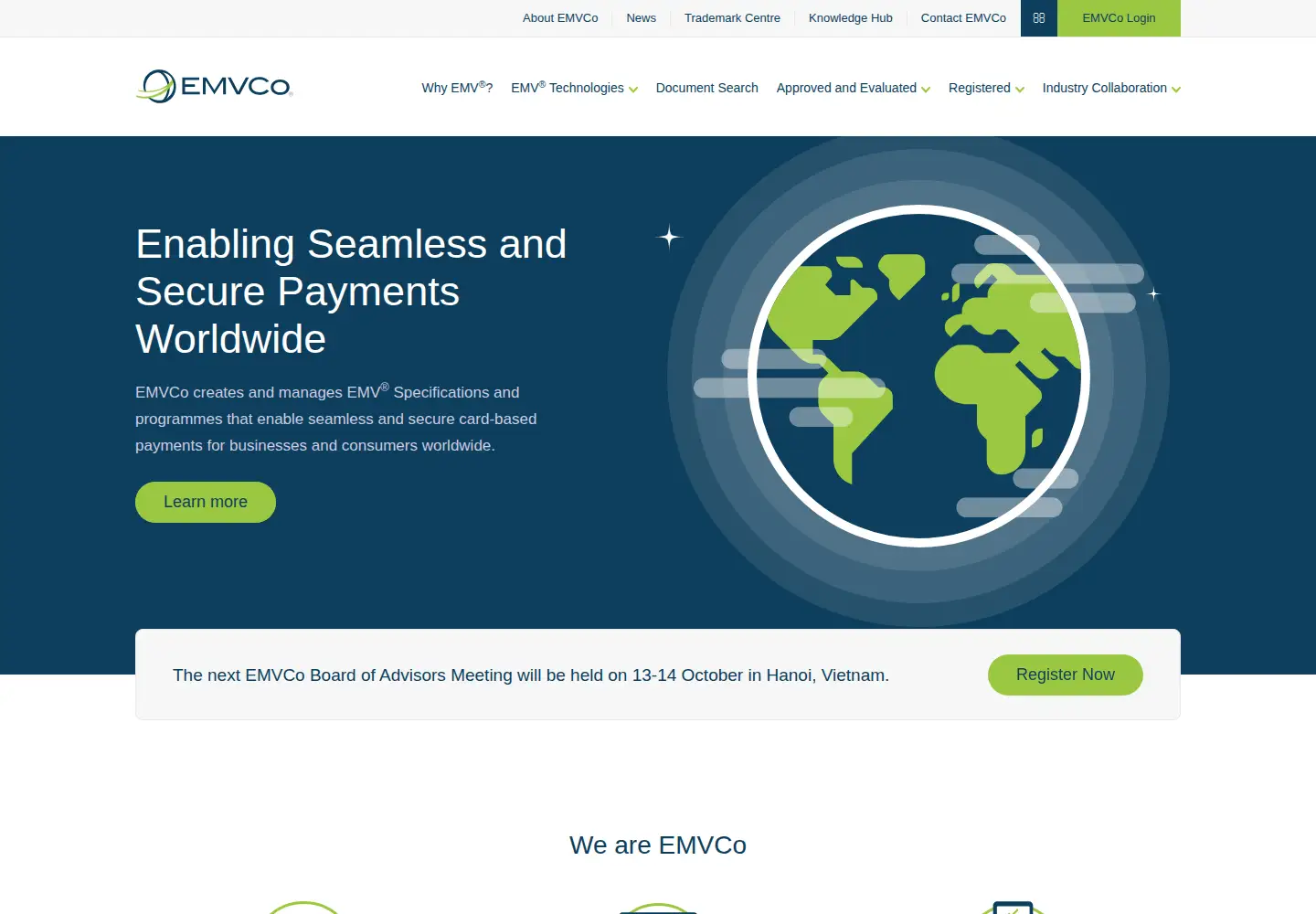 Screenshot of emvco.com