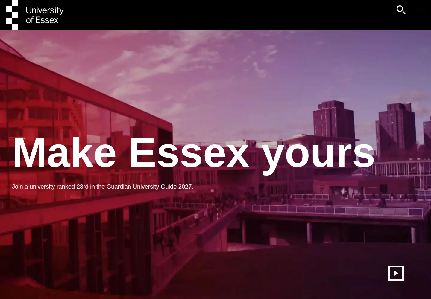 Screenshot of essex.ac.uk