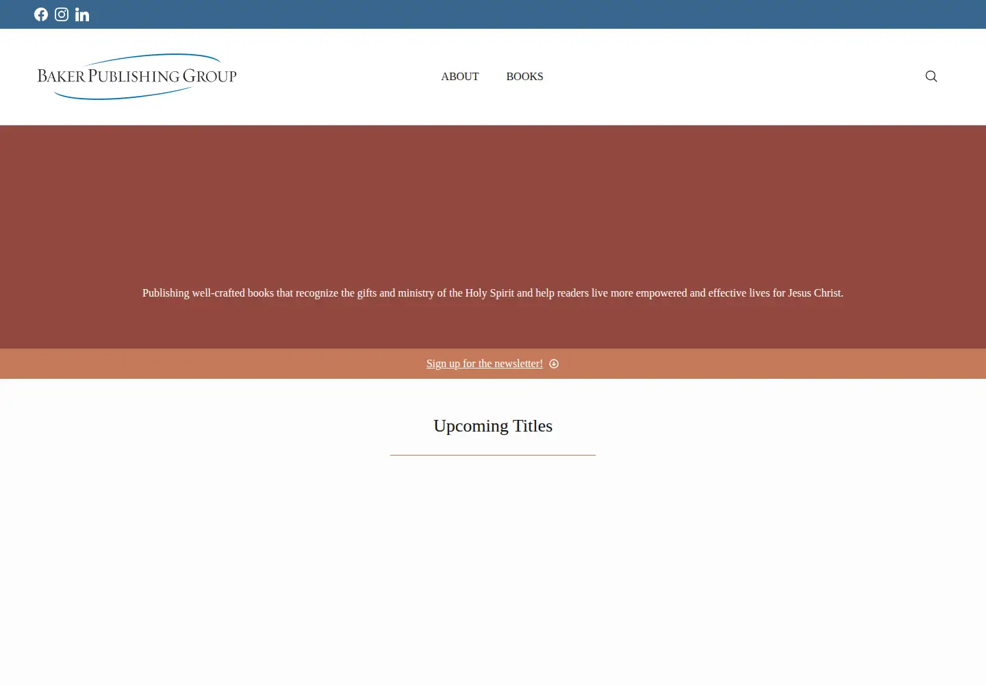 Captured homepage of chosenbooks.com in the current scan