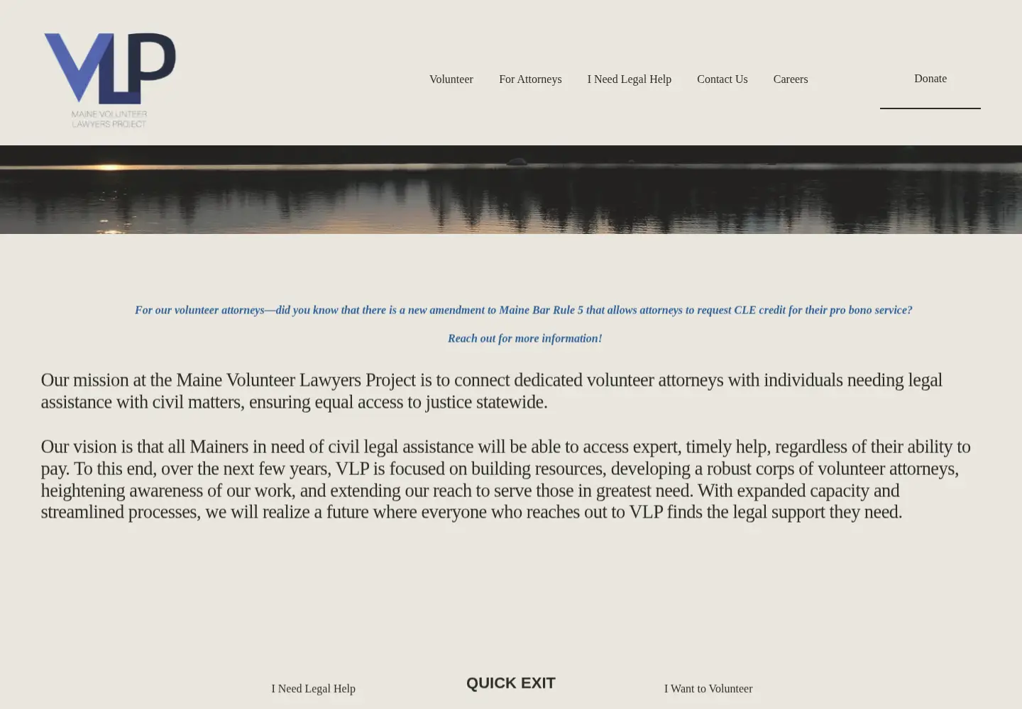 Screenshot of vlp.org