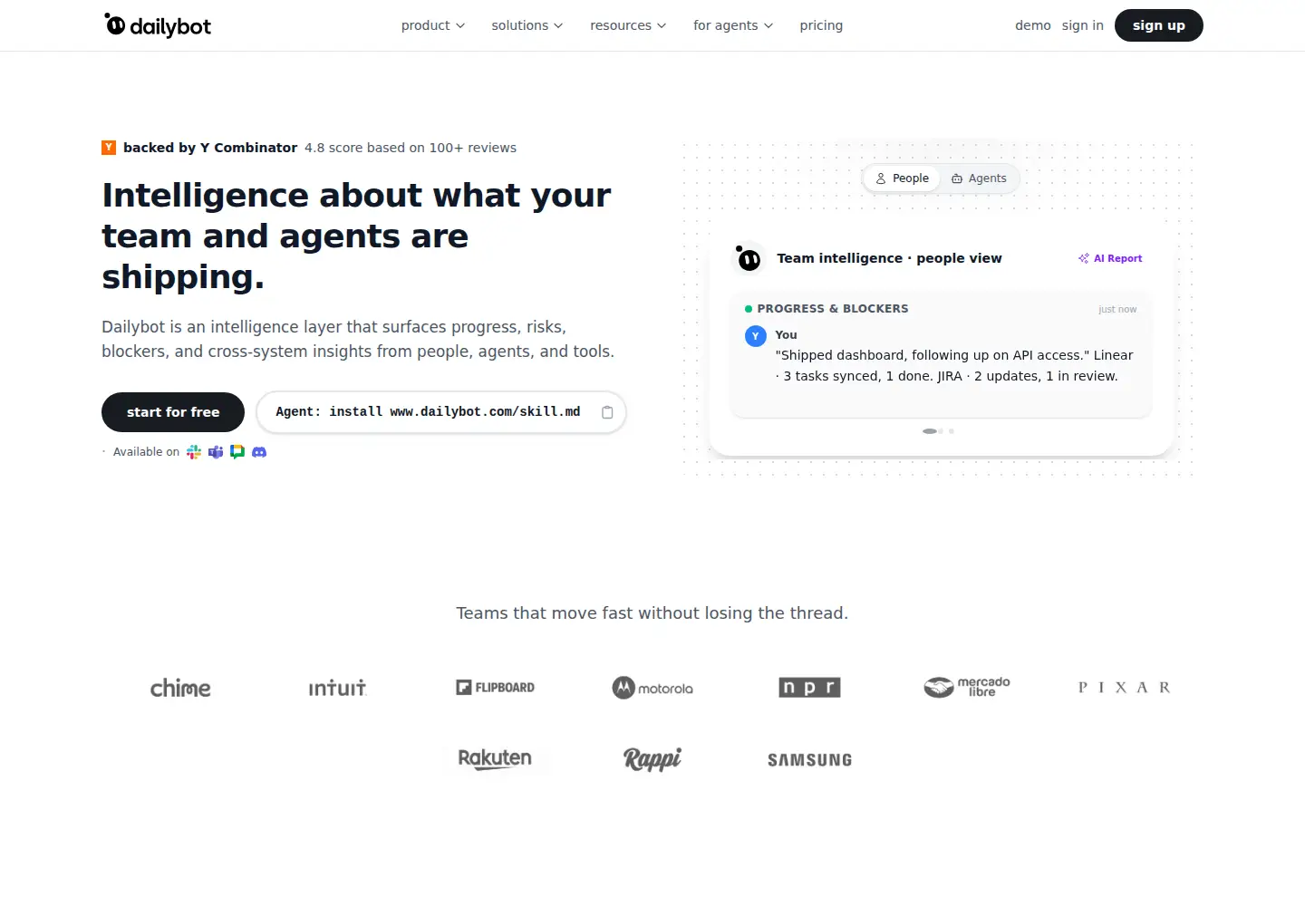 Screenshot of dailybot.com