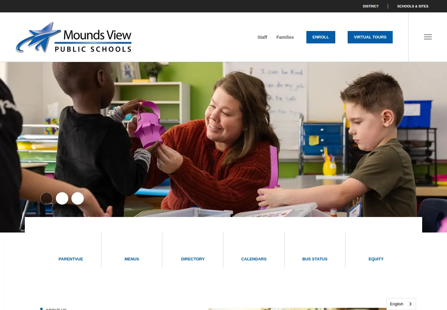Screenshot of moundsviewschools.org