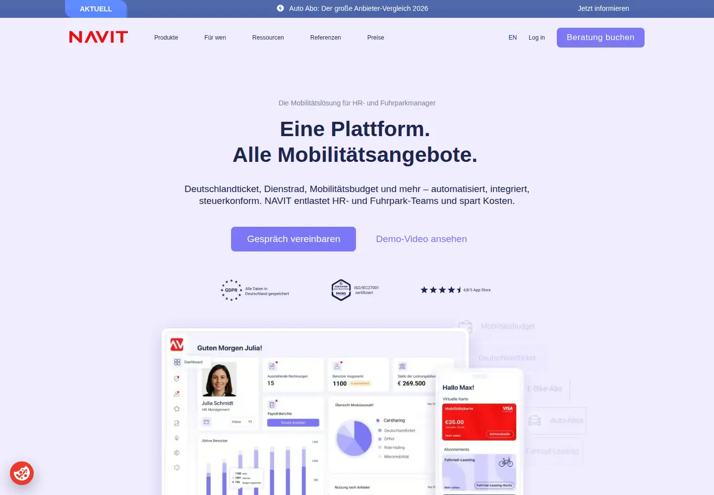 Screenshot of navit.com