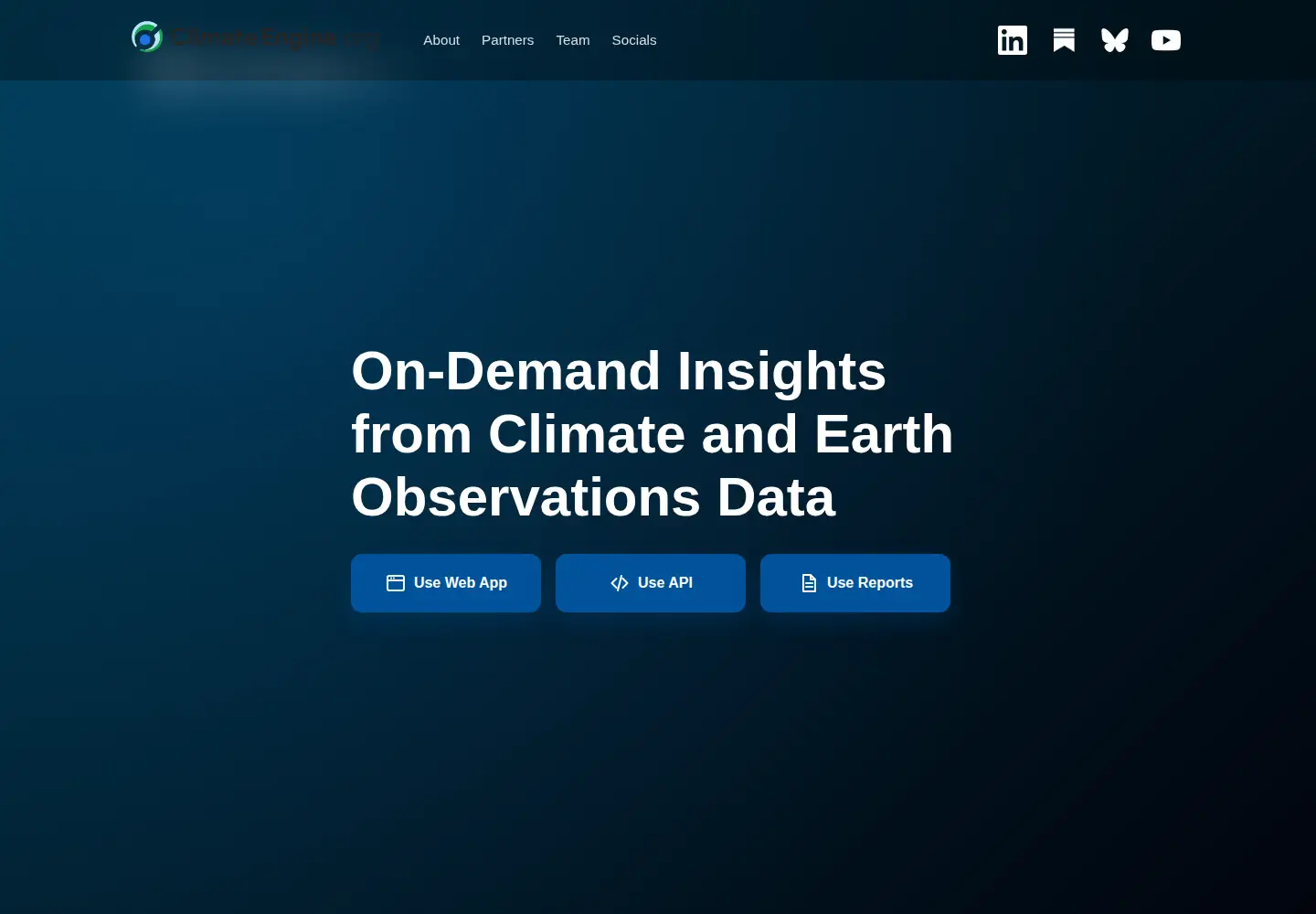 Screenshot of climateengine.org