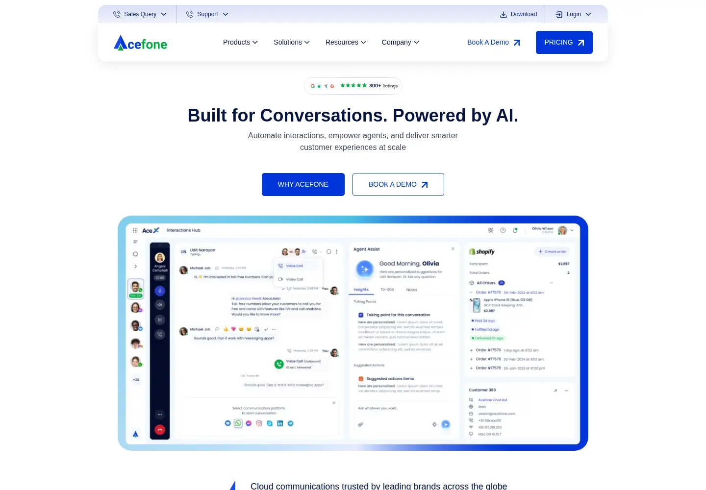 Screenshot of acefone.com