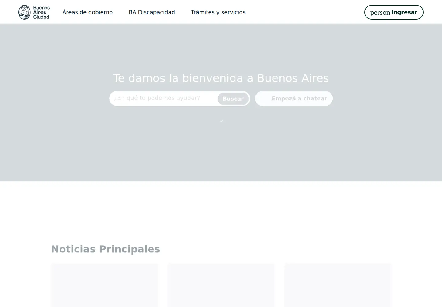 Screenshot of buenosaires.gob.ar