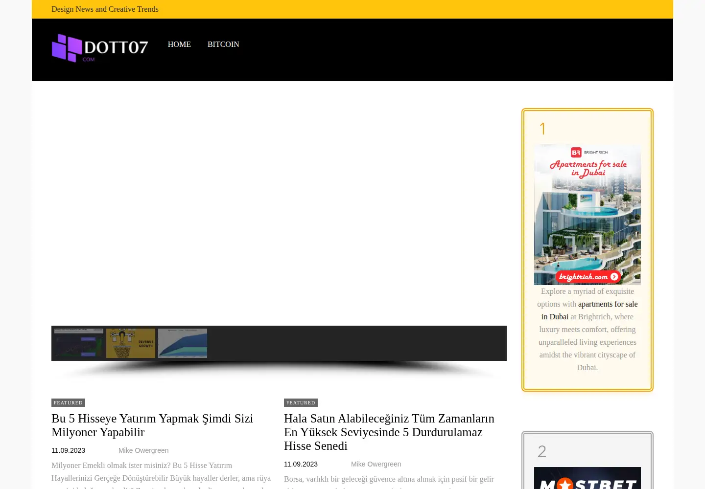 Captured homepage of dott07.com in the current scan