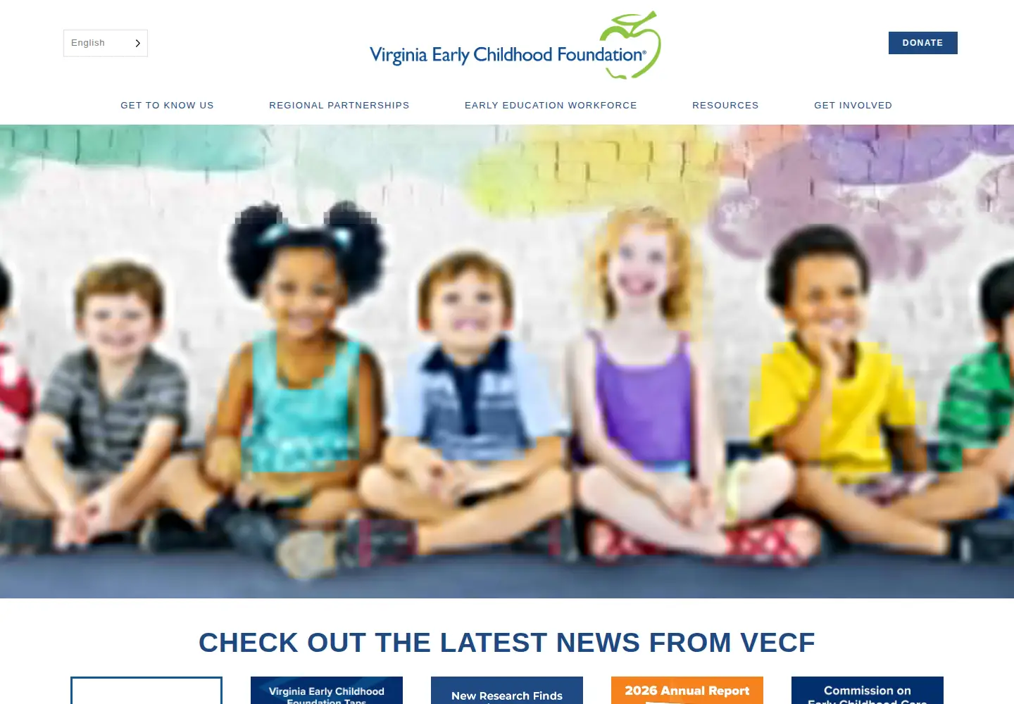 Captured homepage of vecf.org in the current scan