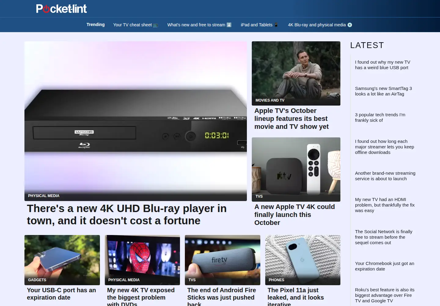 Screenshot of pocket-lint.com
