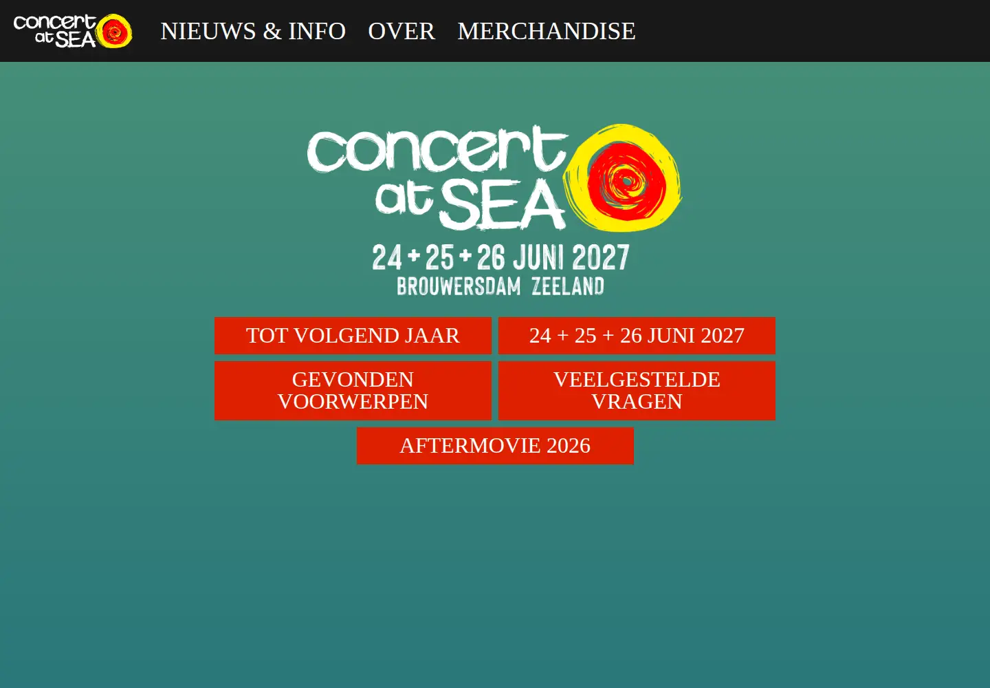 Captured homepage of concertatsea.nl in the current scan