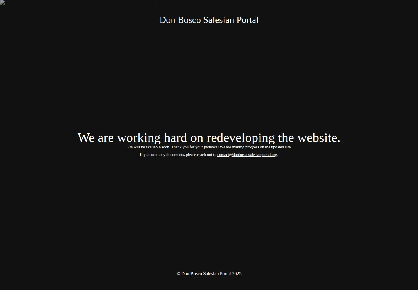 Screenshot of donboscosalesianportal.org