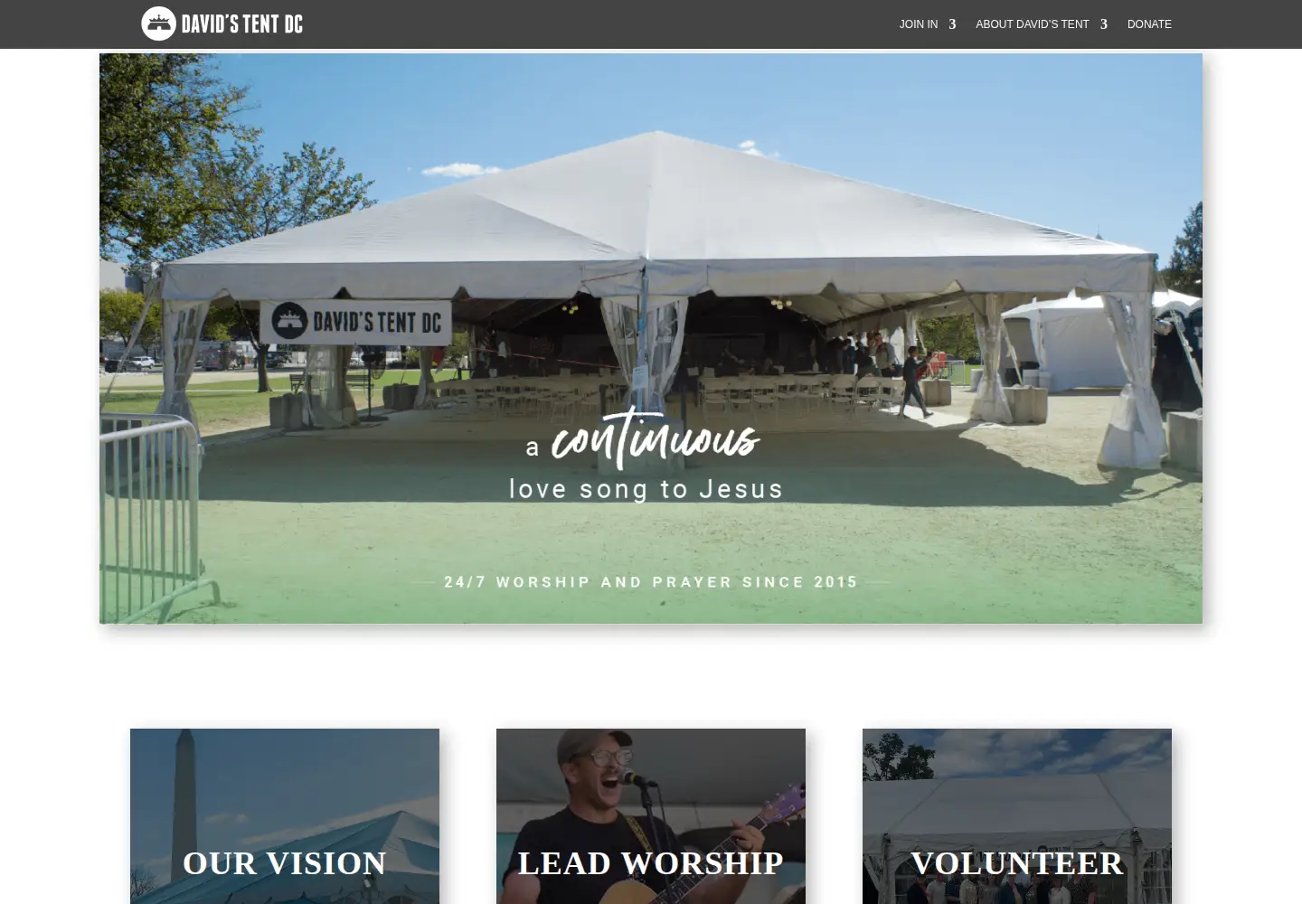 Captured homepage of davidstentdc.org in the current scan