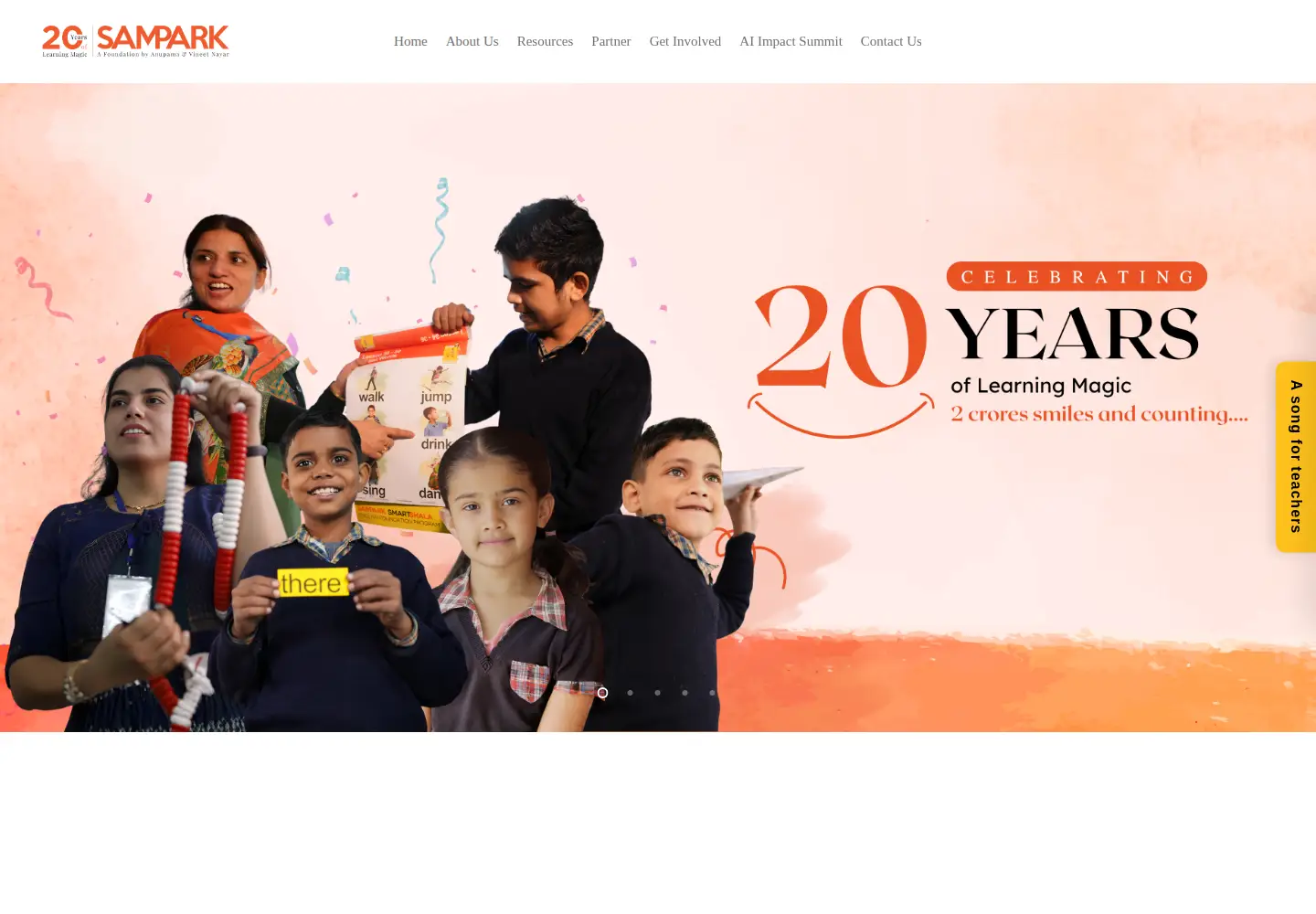Screenshot of samparkfoundation.org