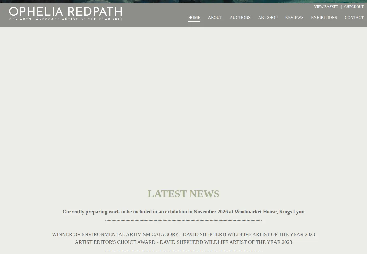 Captured homepage of opheliaredpath.com in the current scan