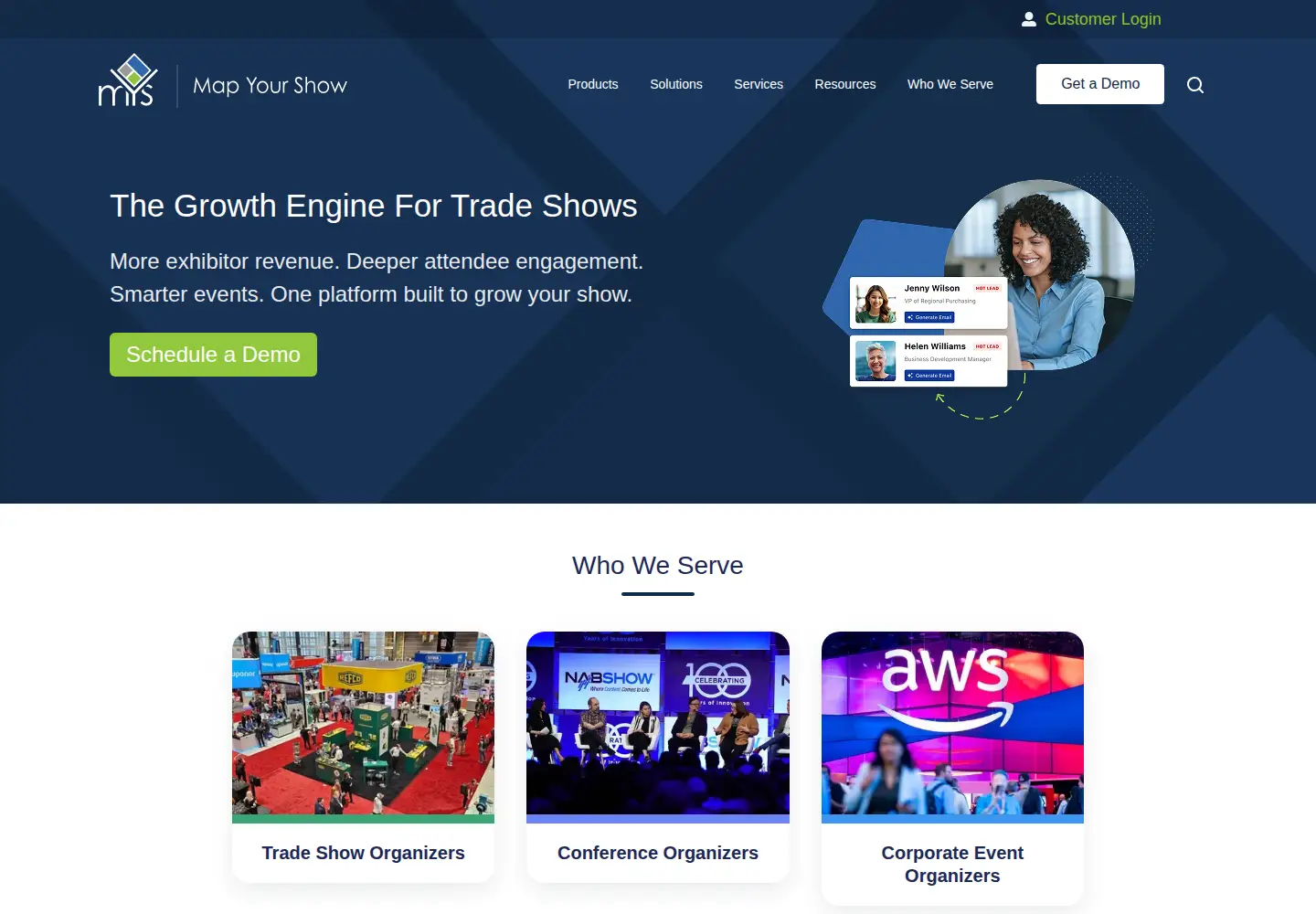 Screenshot of mapyourshow.com