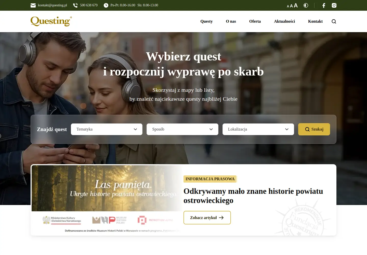 Screenshot of questing.pl