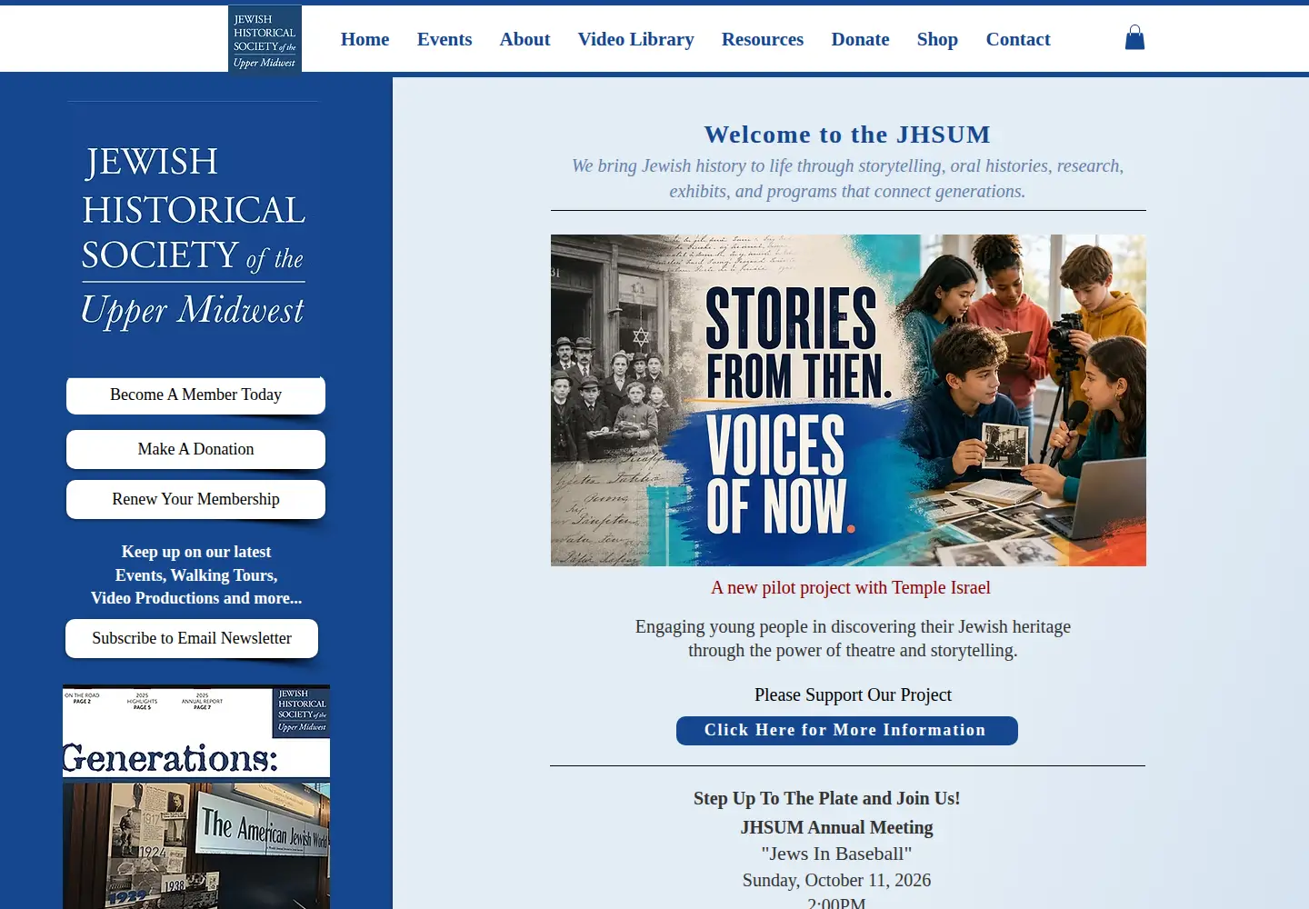 Screenshot of jhsum.org