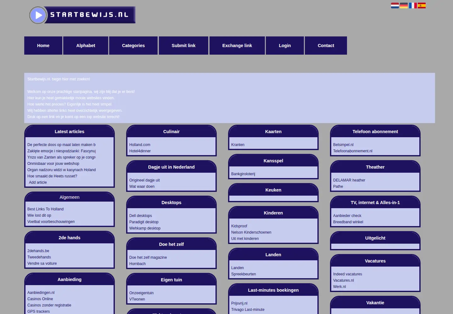 Screenshot of startbewijs.nl