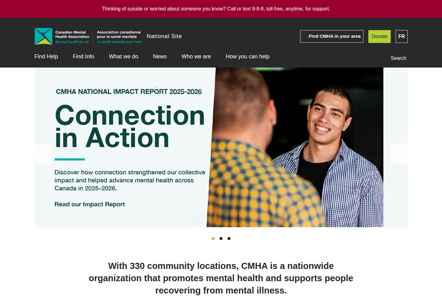 Screenshot of cmha.ca