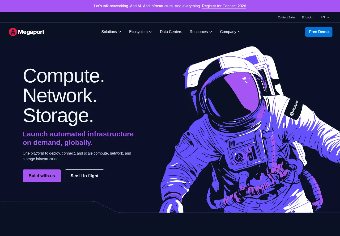 Screenshot of megaport.com
