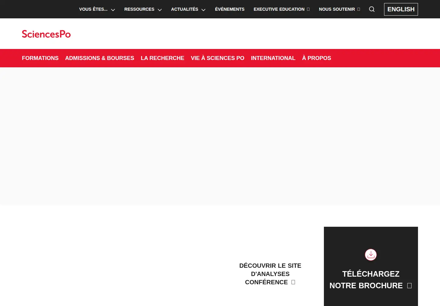 Screenshot of sciencespo.fr