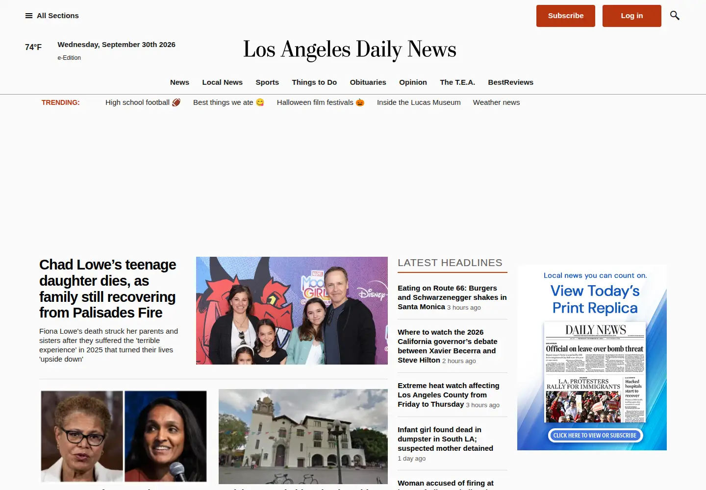 Screenshot of dailynews.com