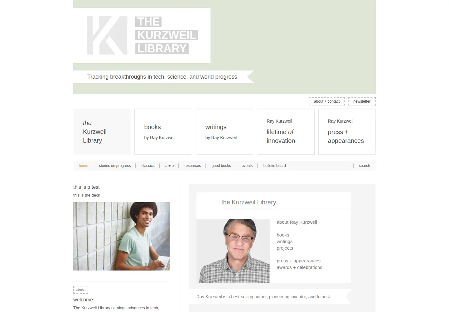 Screenshot of kurzweilai.net
