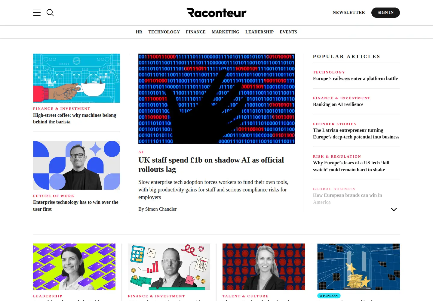 Screenshot of raconteur.net