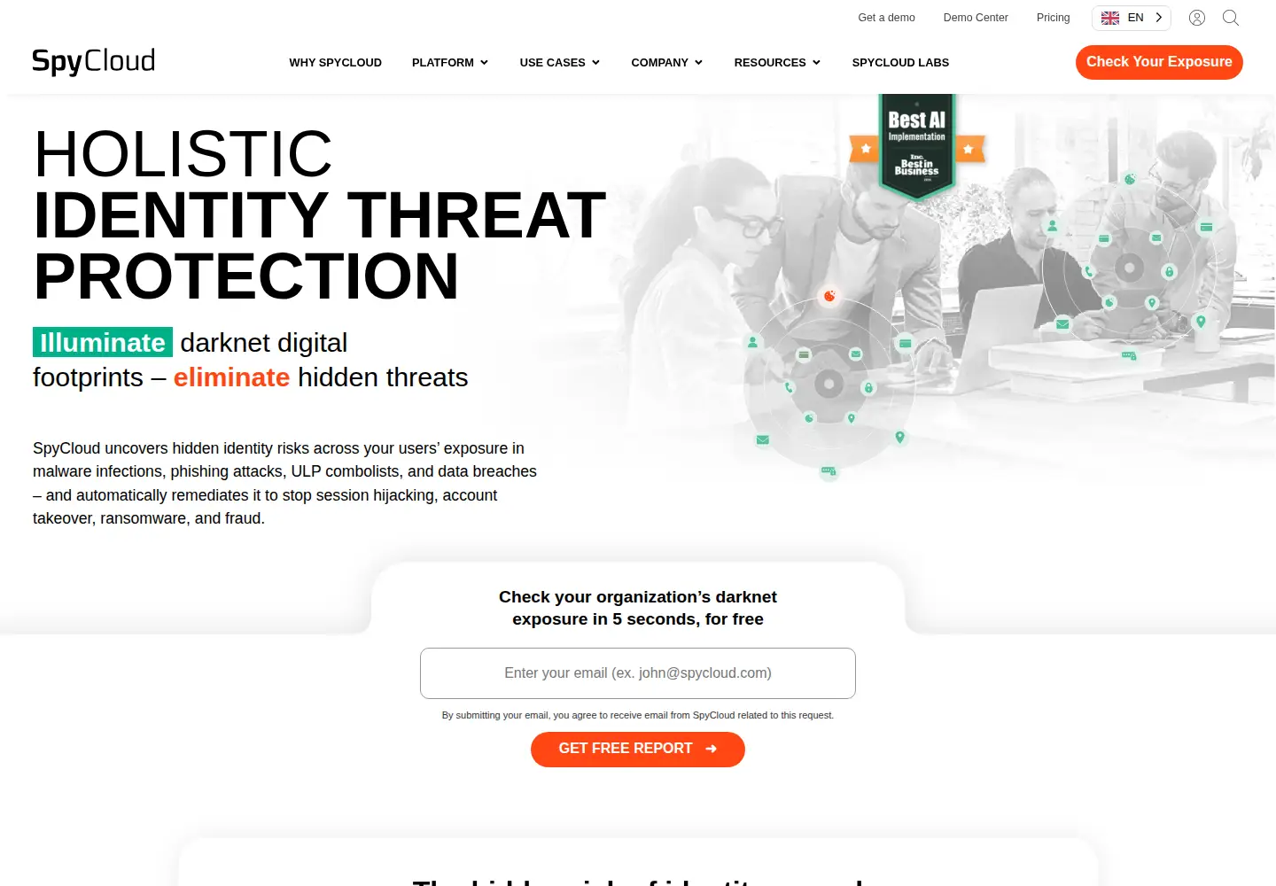 Screenshot of spycloud.com