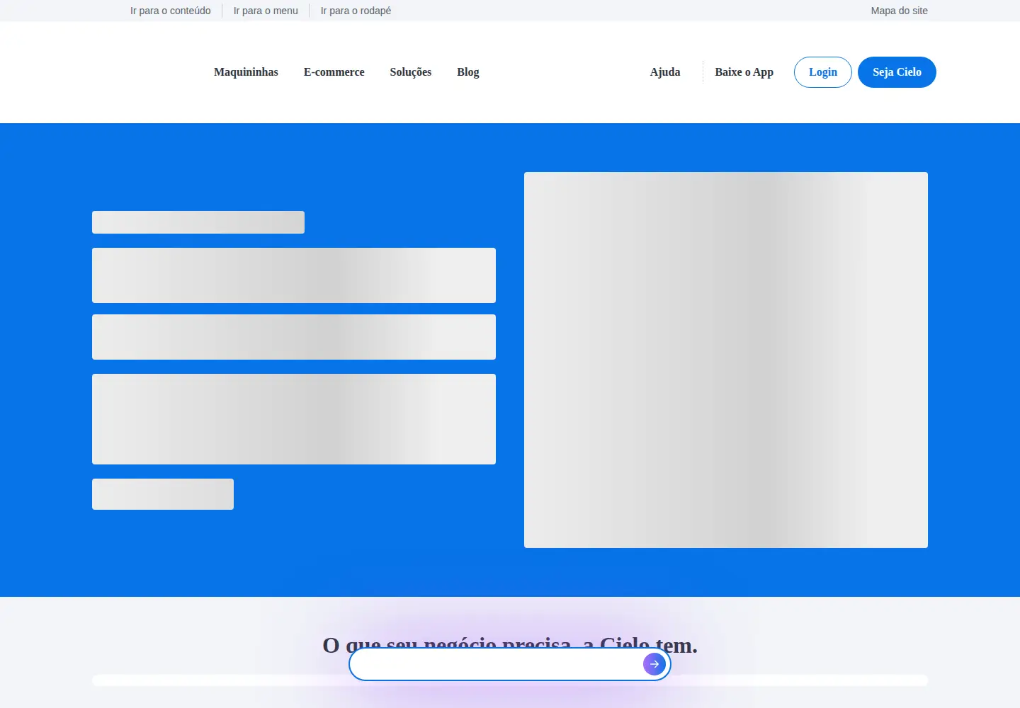 Screenshot of cielo.com.br