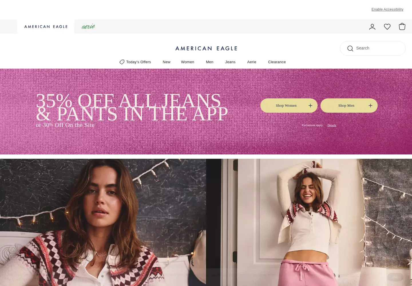 Screenshot of ae.com
