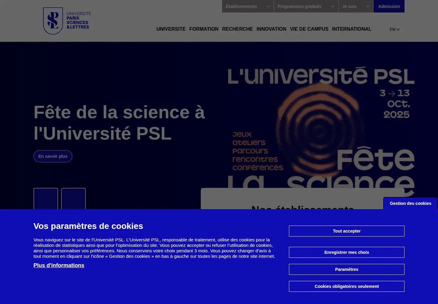 Screenshot of psl.eu
