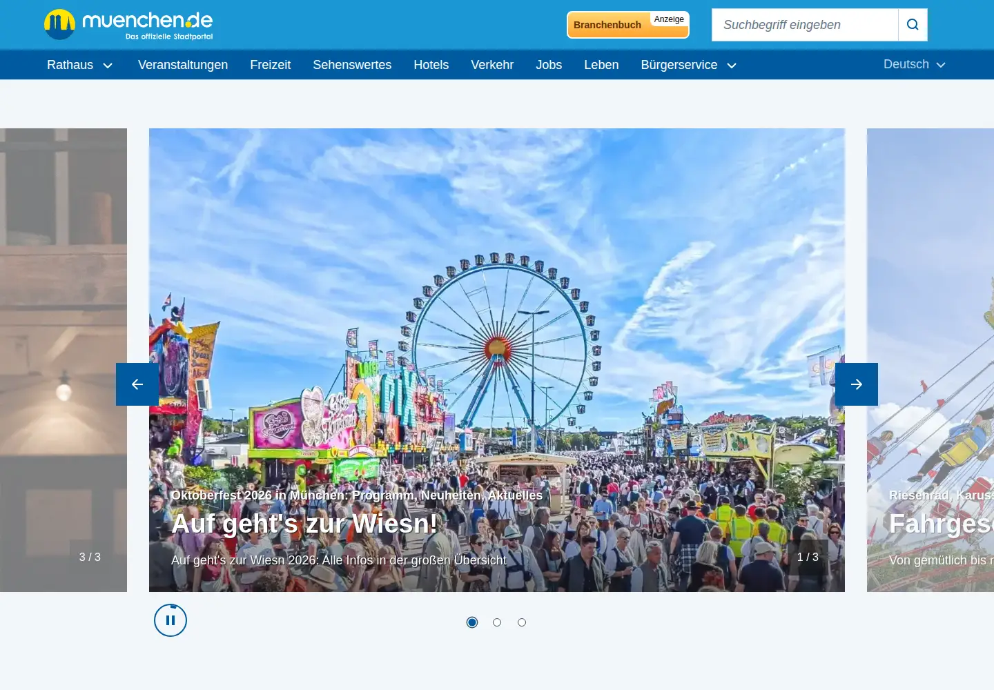 Screenshot of muenchen.de