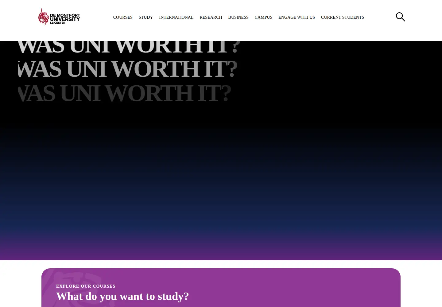 Screenshot of dmu.ac.uk