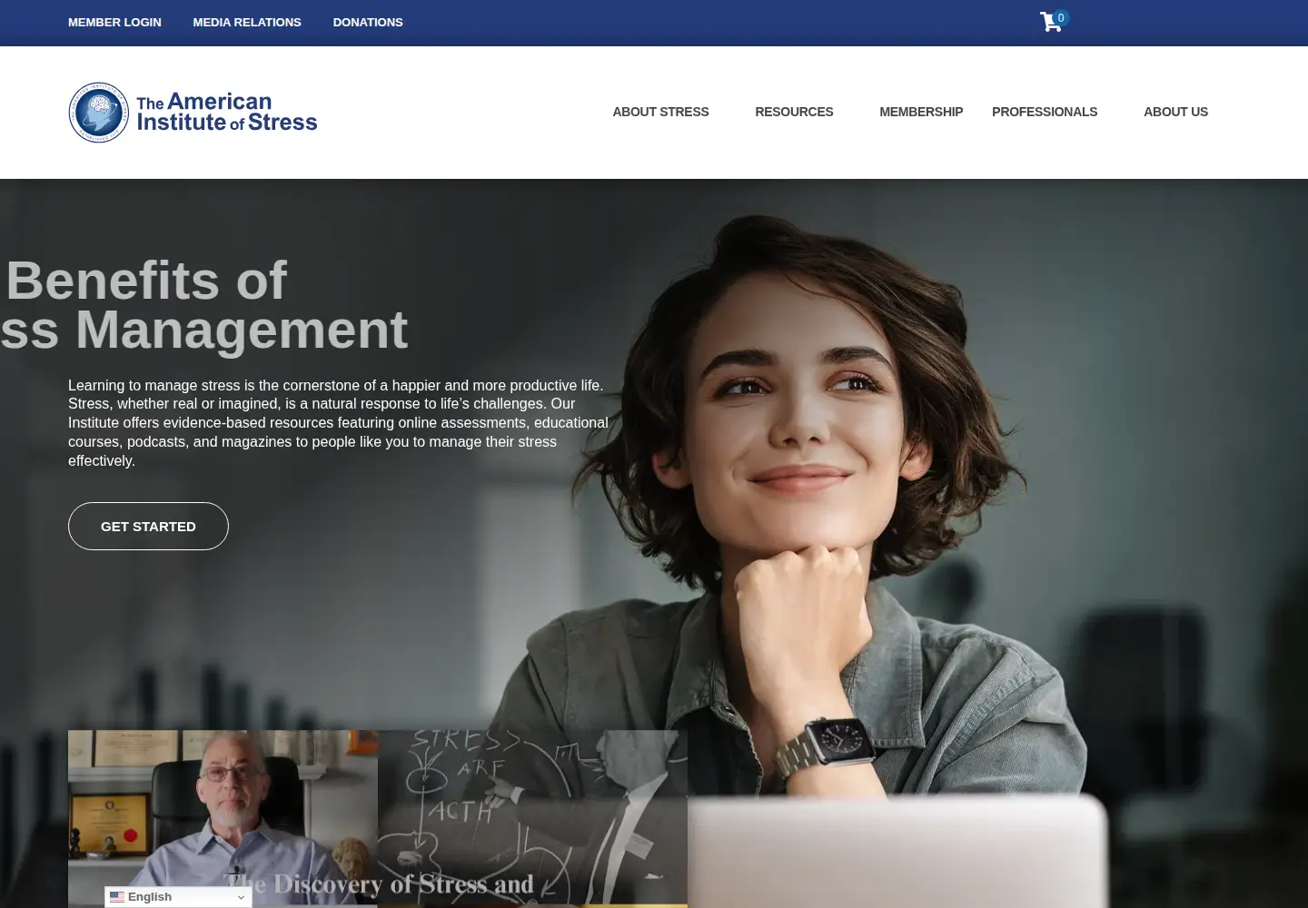 Screenshot of stress.org