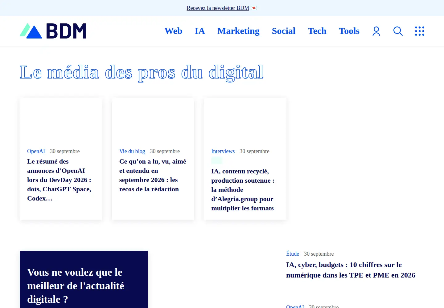 Screenshot of blogdumoderateur.com