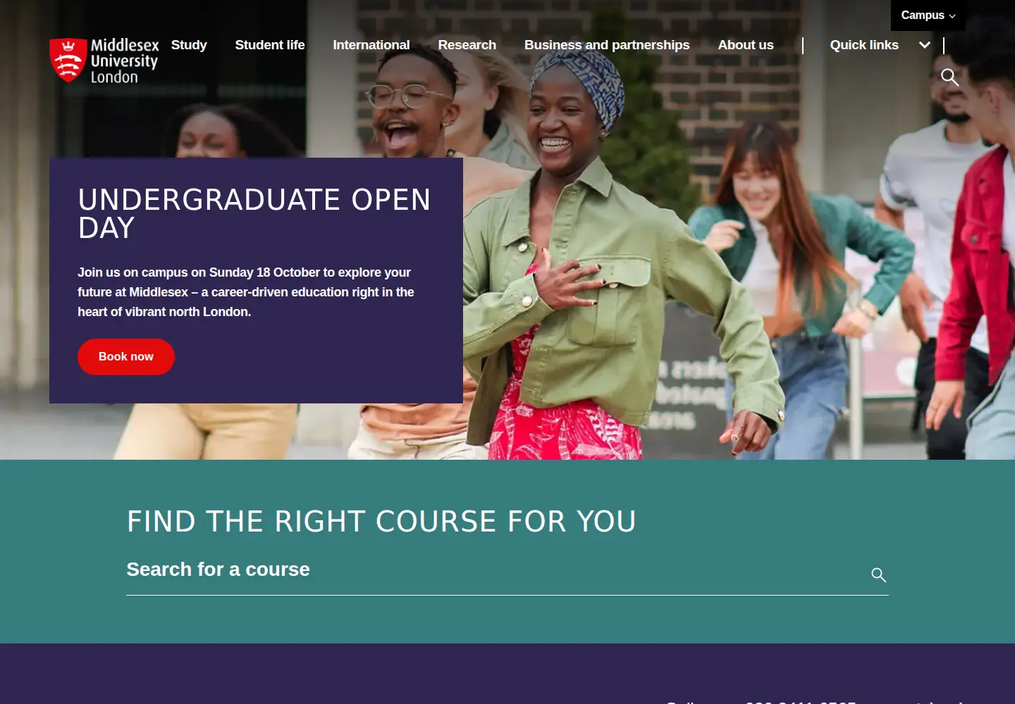 Screenshot of mdx.ac.uk