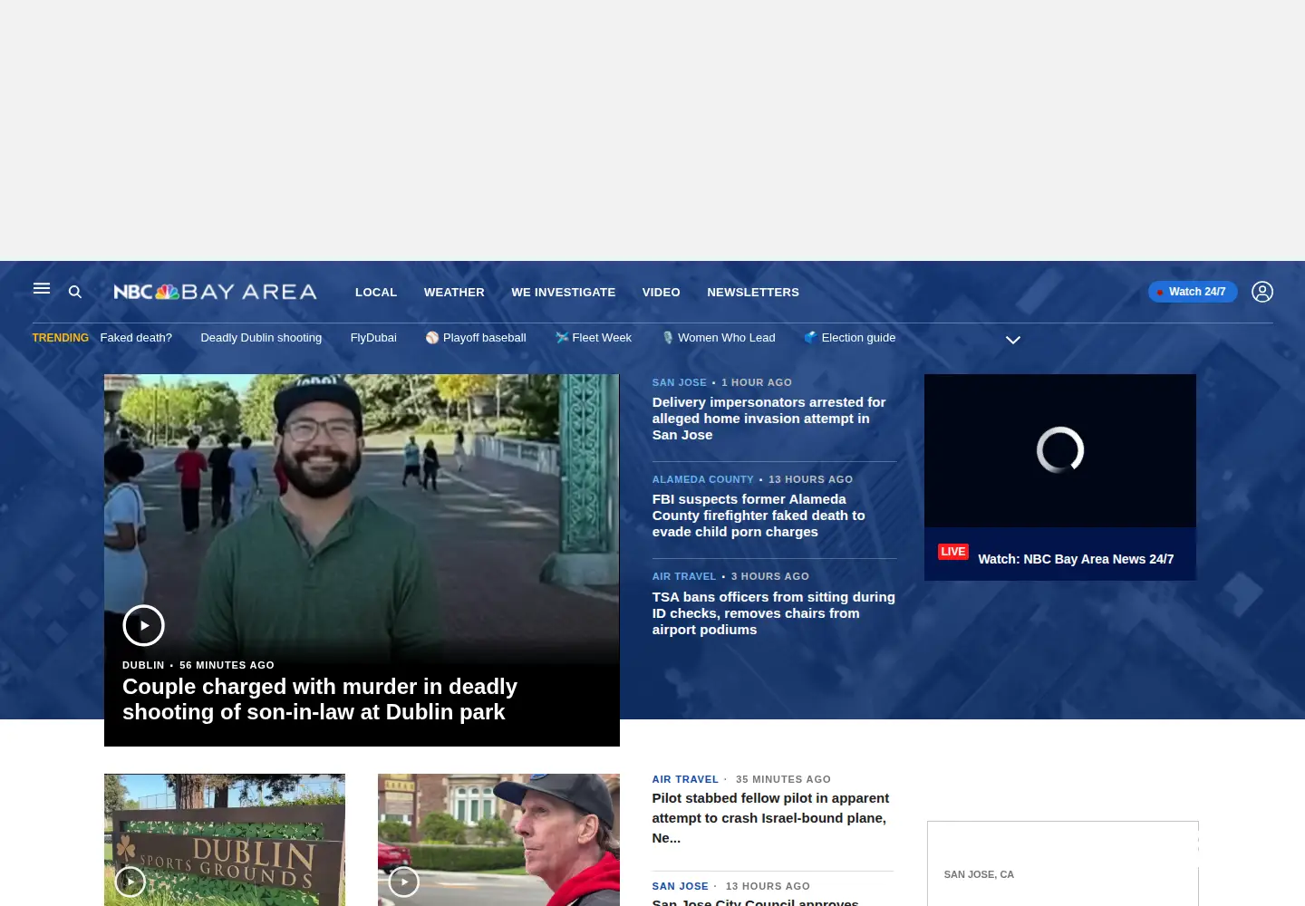 Screenshot of nbcbayarea.com