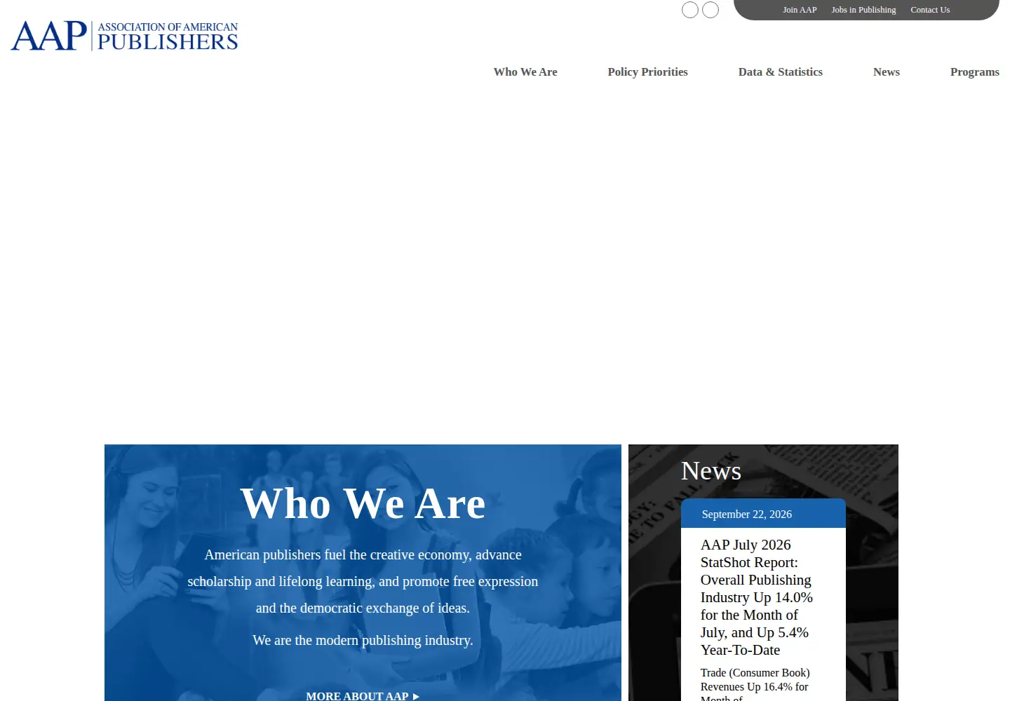Screenshot of publishers.org